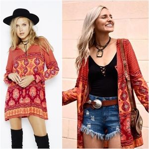 MinkPink Folktale Smock Dress in Multi XS